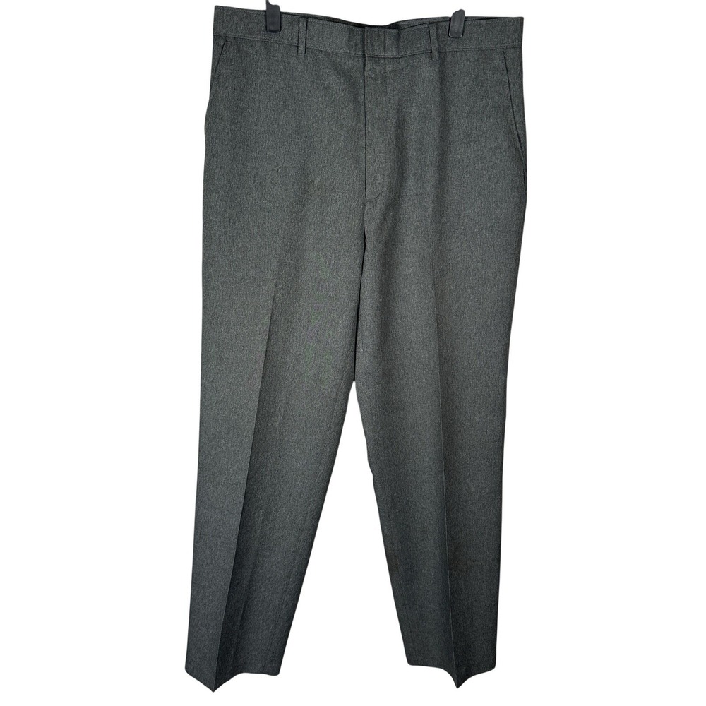 Vtg Levis Action Slacks Mens Dress Pants Size 36x30 Gray Polyester Classic
